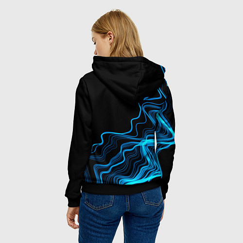 Женская толстовка Deftones sound wave / 3D-Черный – фото 4