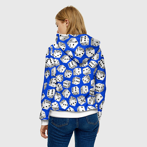 Женская толстовка Игральные кубики узор / 3D-Белый – фото 4