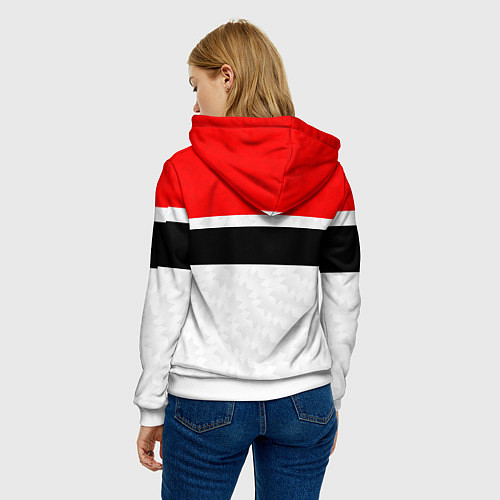 Женская толстовка Герб СССР - ретро цвета / 3D-Белый – фото 4