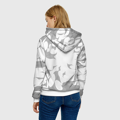 Женская толстовка The Doors рок панда на светлом фоне / 3D-Белый – фото 4