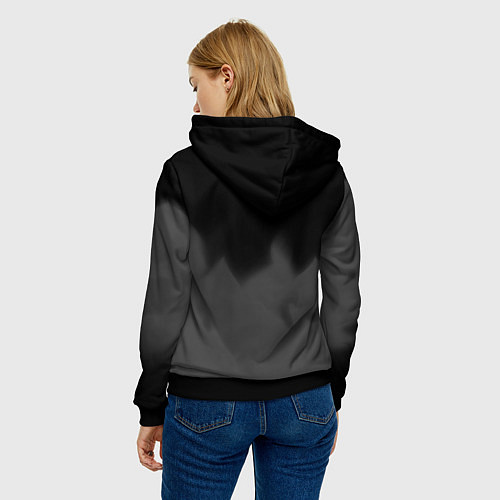 Женская толстовка Monaco sport на темном фоне посередине / 3D-Черный – фото 4
