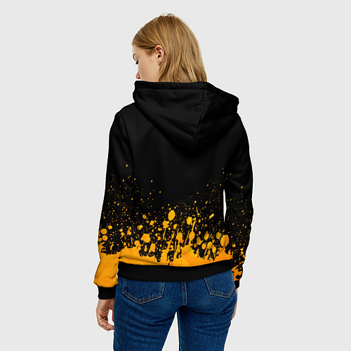Женская толстовка Hoffenheim - gold gradient посередине / 3D-Черный – фото 4