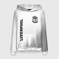 Толстовка-худи женская Liverpool sport на светлом фоне вертикально, цвет: 3D-белый