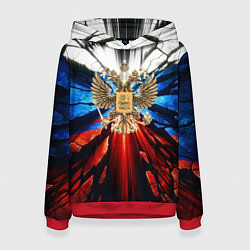 Женская толстовка Герб России триколор