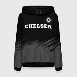 Женская толстовка Chelsea sport на темном фоне посередине