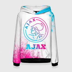 Толстовка-худи женская Ajax neon gradient style, цвет: 3D-черный