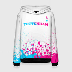 Женская толстовка Tottenham neon gradient style посередине