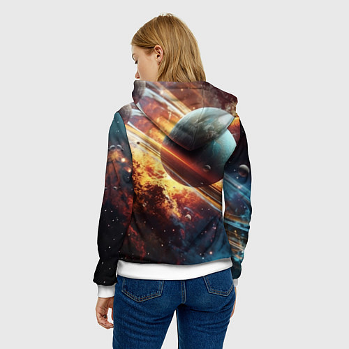 Женская толстовка Большая планета / 3D-Белый – фото 4