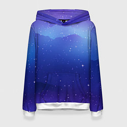 Женская толстовка Синий космос и звезды