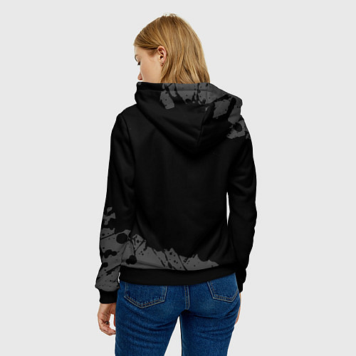 Женская толстовка Leicester City sport на темном фоне / 3D-Черный – фото 4