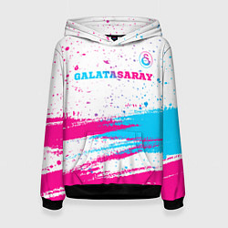 Женская толстовка Galatasaray neon gradient style посередине