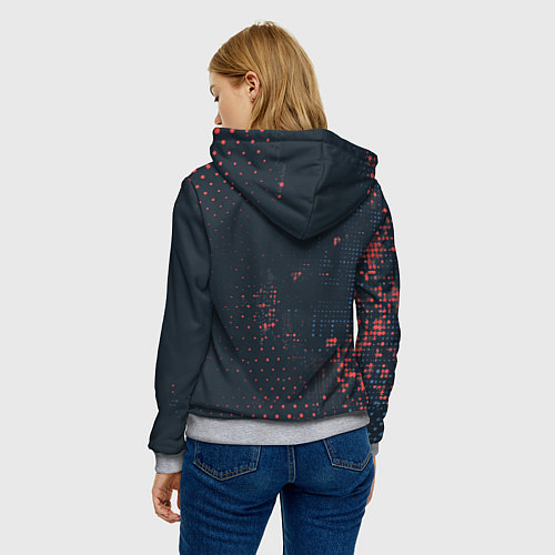 Женская толстовка Брызги краски на стену / 3D-Меланж – фото 4