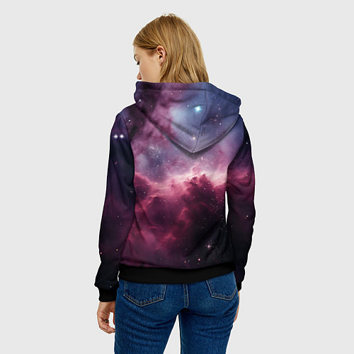 Женская толстовка Абстрактный космос фантастика / 3D-Черный – фото 4