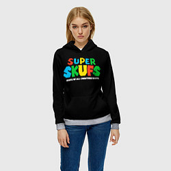 Толстовка-худи женская Super skufs, цвет: 3D-меланж — фото 2