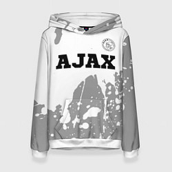 Толстовка-худи женская Ajax sport на светлом фоне посередине, цвет: 3D-белый
