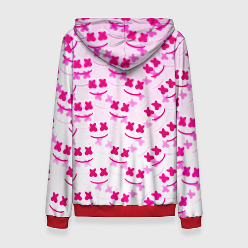 Женская толстовка Marshmello pink colors / 3D-Красный – фото 2