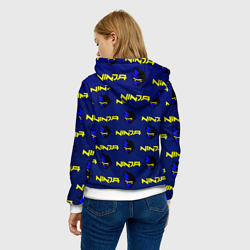 Женская толстовка Ninja fortnite games / 3D-Белый – фото 4