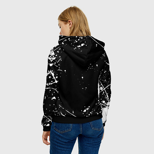 Женская толстовка Аякс краски брызги спорт / 3D-Черный – фото 4