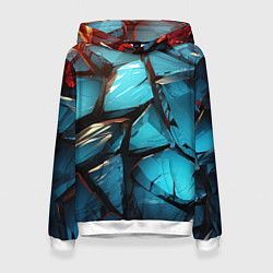 Женская толстовка Синие объемные плиты