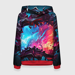 Женская толстовка Абстрактные краски во взрыве