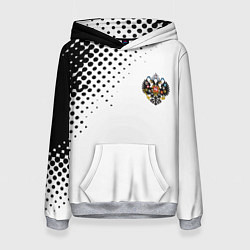 Женская толстовка Герб РФ спорт абстракция