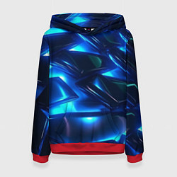Женская толстовка Синие абстрактные неоновые плиты