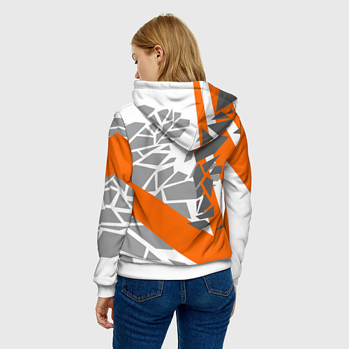Женская толстовка Racing texture / 3D-Белый – фото 4
