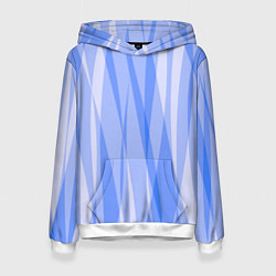 Женская толстовка Полосатый сиренево-голубой пламенный