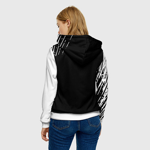 Женская толстовка Quake штрихи красок / 3D-Белый – фото 4