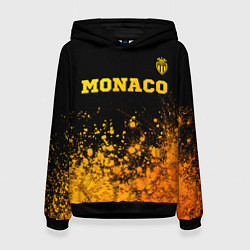 Толстовка-худи женская Monaco - gold gradient посередине, цвет: 3D-черный
