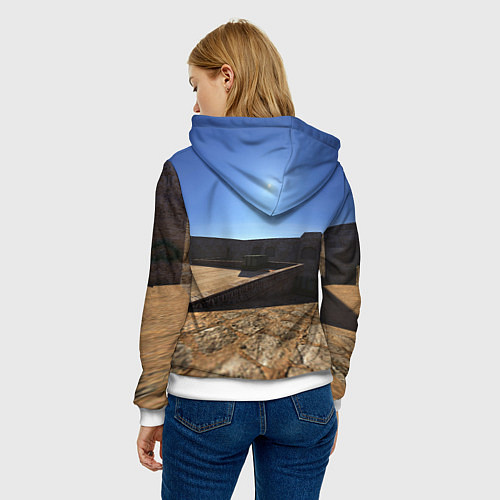 Женская толстовка Dust2 full 3d 4k / 3D-Белый – фото 4