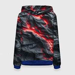 Женская толстовка Раскаленная лава на горных камнях