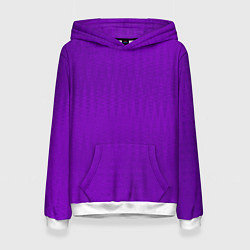 Толстовка-худи женская Фиолетовый текстурированный, цвет: 3D-белый
