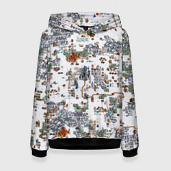 Женская толстовка Герои 3 Карта Башни