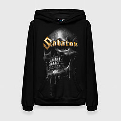 Толстовка-худи женская Sabaton - rock group, цвет: 3D-черный