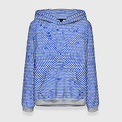 Женская толстовка Круг гипнотический синий