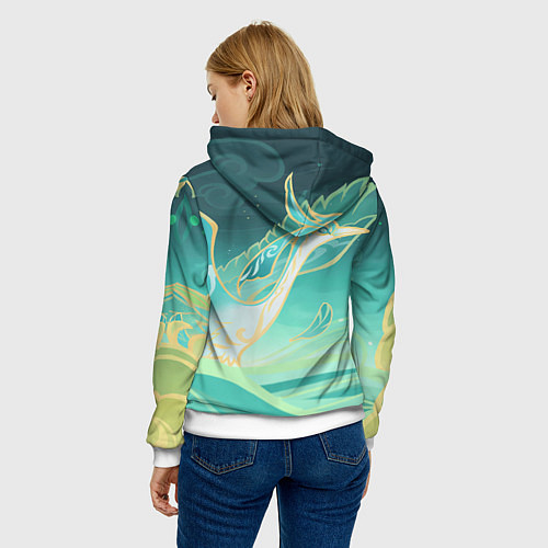 Женская толстовка Cloud Retainer Genshin Impact / 3D-Белый – фото 4