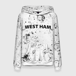 Толстовка-худи женская West Ham dirty ice, цвет: 3D-белый