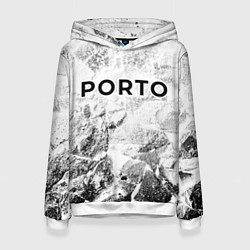Толстовка-худи женская Porto white graphite, цвет: 3D-белый