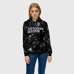 Толстовка-худи женская Tottenham black ice, цвет: 3D-черный — фото 2