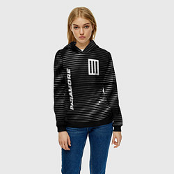 Толстовка-худи женская Paramore metal rock lines, цвет: 3D-черный — фото 2