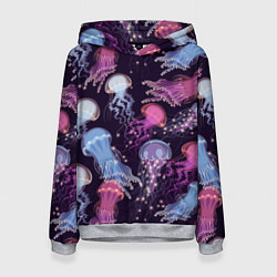 Женская толстовка Светящиеся медузы