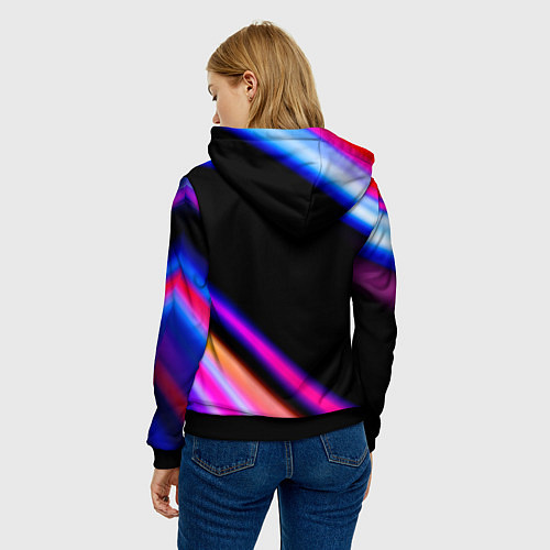 Женская толстовка Roma speed game lights / 3D-Черный – фото 4