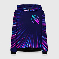 Женская толстовка Chainsaw Man neon blast lines