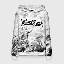 Женская толстовка Judas Priest white graphite