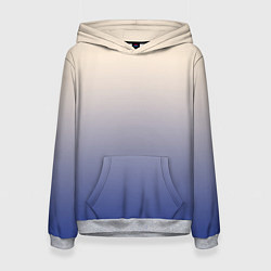 Женская толстовка Градиент бежевый в синий