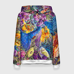 Женская толстовка Абстрактный растительный паттерн - нейросеть