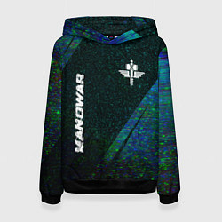 Женская толстовка Manowar glitch blue