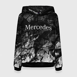 Толстовка-худи женская Mercedes black graphite, цвет: 3D-черный