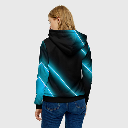 Женская толстовка Monaco неоновые лампы / 3D-Черный – фото 4